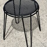 Perforated metal stool