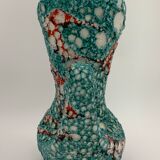 Vintage ceramic vase from vallauris, enamel "fat lava" 1960s