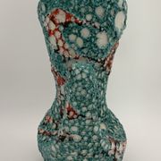 Vase vintage en céramique de vallauris, émail « fat lava » années 1960