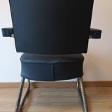 Industrial Pullman chair 60 sad vintage blue