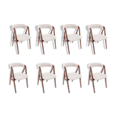 Eight dining chairs, designed by Th. Harlev for Farstrup Mobler, Denmark, 1950s, renovated