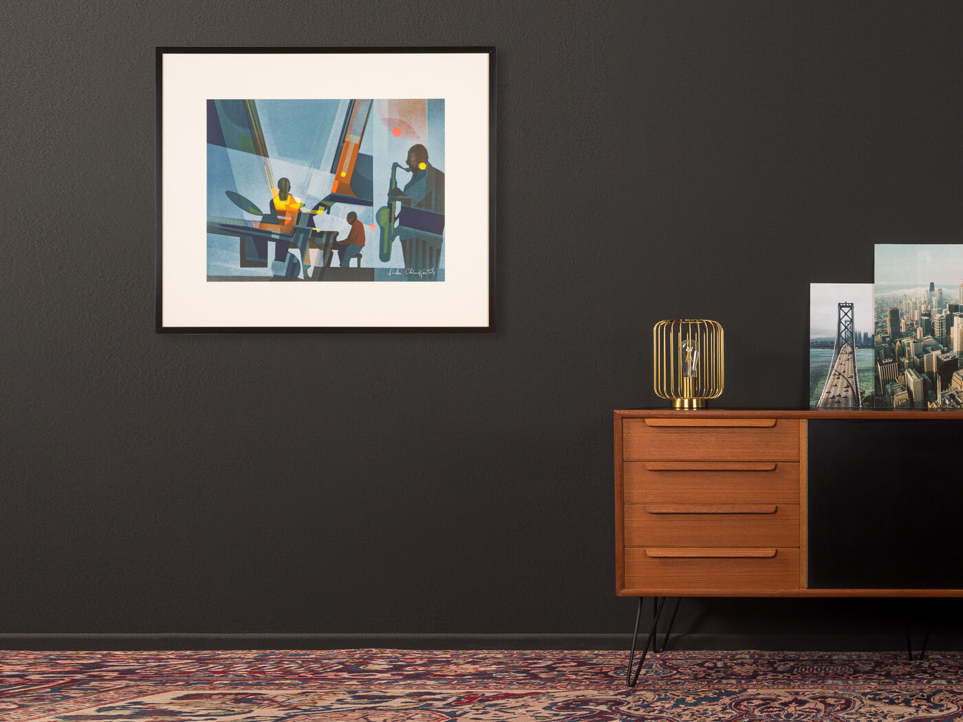 Jazz at Night, Screen Printing on Thick Paper, 97 x 81 cm