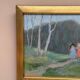 Mid-Century Swedish Oil panel “Sisters” by Gösta Geerd, Vintage & Framed 28×25cm