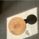Side table, end of sofa in natural mango monoxyl conical tray H:50cm