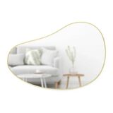 Pear mirror in golden brass 100% handmade