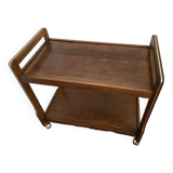 Desserte / Chariot de bar en bois du milieu du siècle style danois