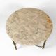 Neoclassical round coffee table, Brass and Marble, France, circa 1960