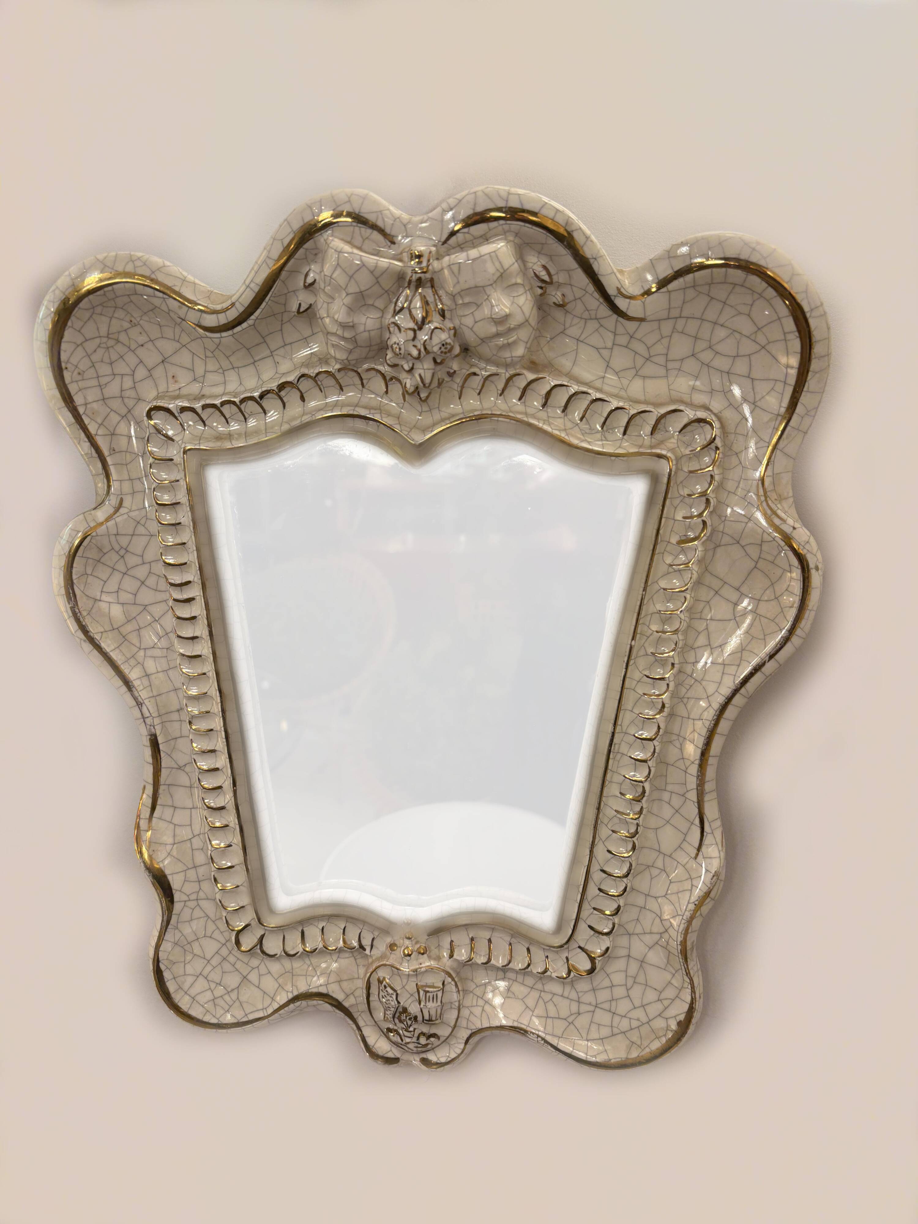 Cracked ceramic mirror