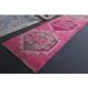 Vintage Turkish Hand-Knotted Wool Cotton Pink Runner Rug 80x264