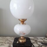 Opaline globe lamp