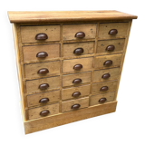 Oak craft cabinet with drawers