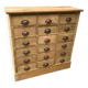 Oak craft cabinet with drawers