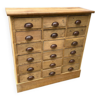 Oak craft cabinet with drawers