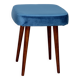 Blue square vintage stool PRL 1970s