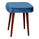 Blue square vintage stool PRL 1970s
