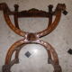 Fauteuil curule dit Dagobert néo renaissance fin XIXe bois clair