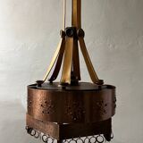 Arts and crafts metal ceiling lamp | Sweden | 1920s