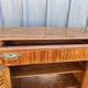Two-door mahogany display cabinet