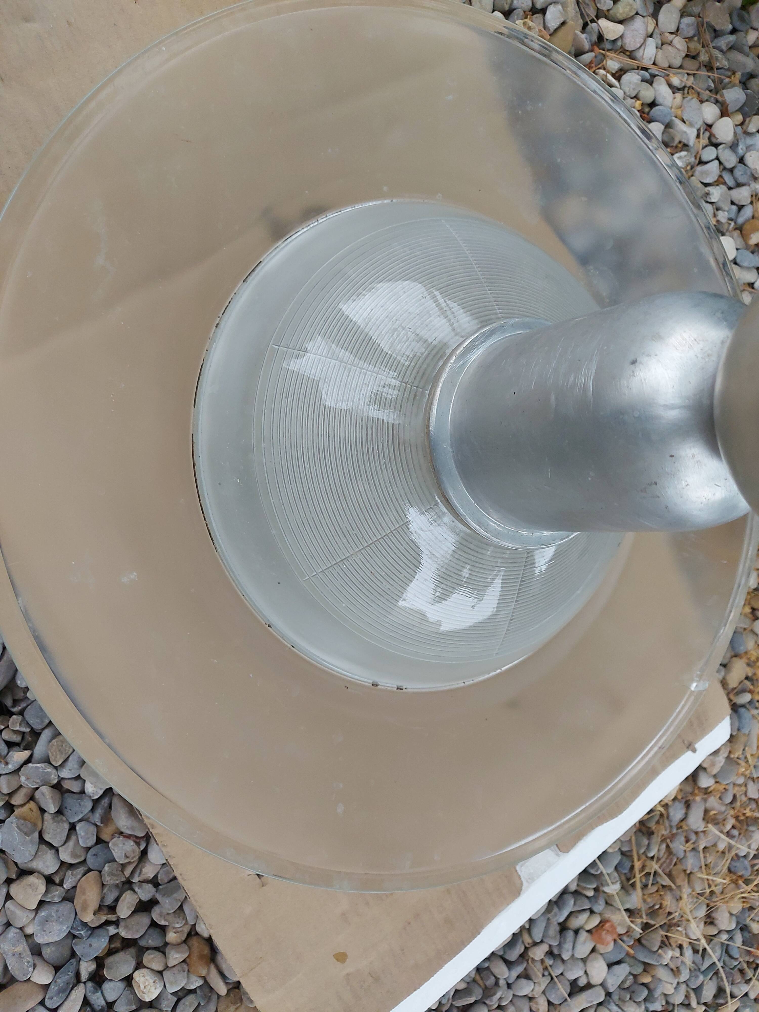 Holophane art deco glass pendant light