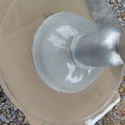 Holophane art deco glass pendant light