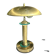 70s Grande Lampe Champignon Vintage - Verre &Métal Doré