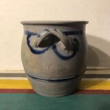 Lot 5 old blue sandstone 3 pots - carafe - vintage decoration tonneau