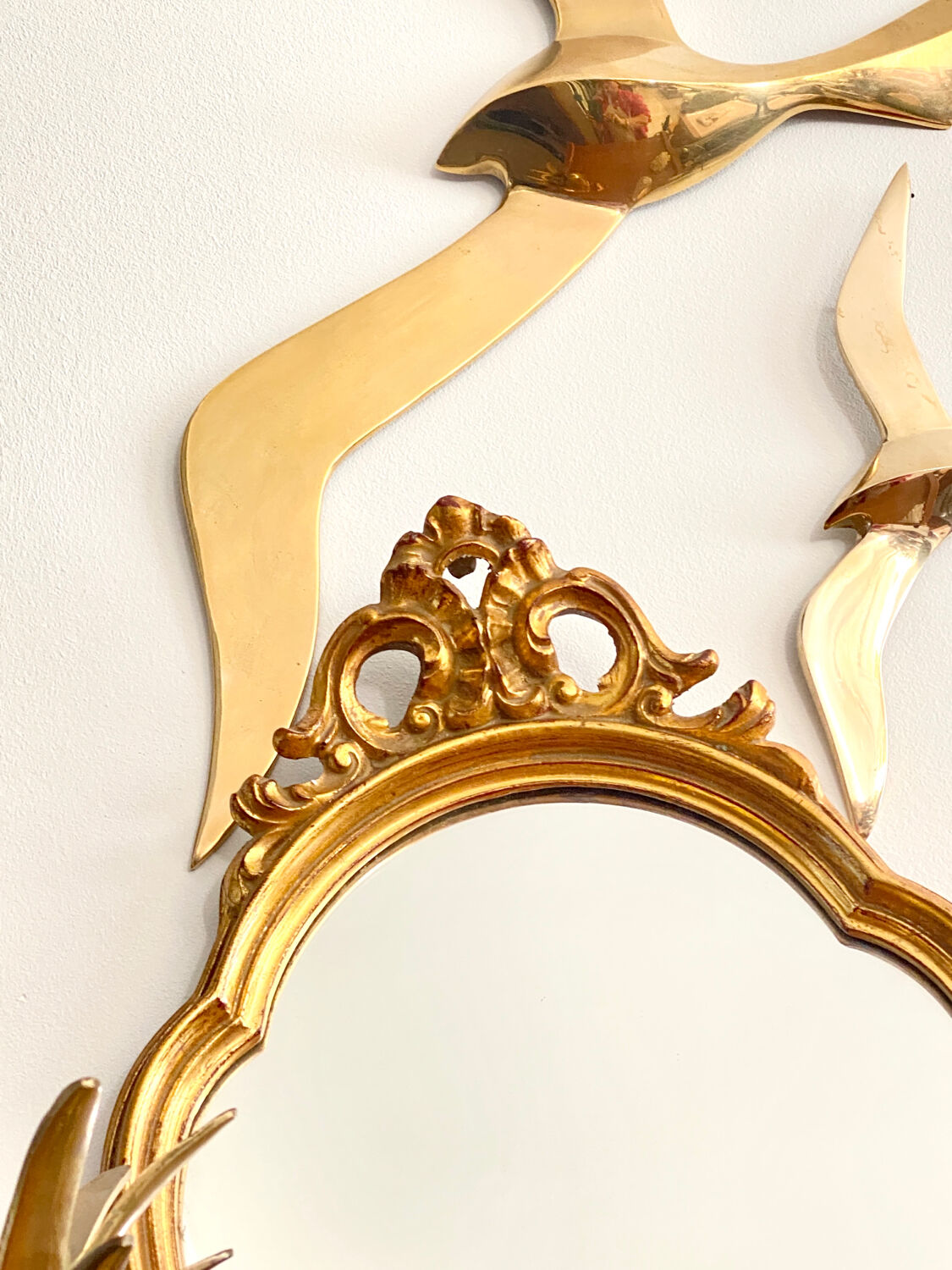 Old gilded mirror 40x24 cm