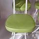 Set of 4 folding cocktail chairs in olive green faux leather from the 1970s.