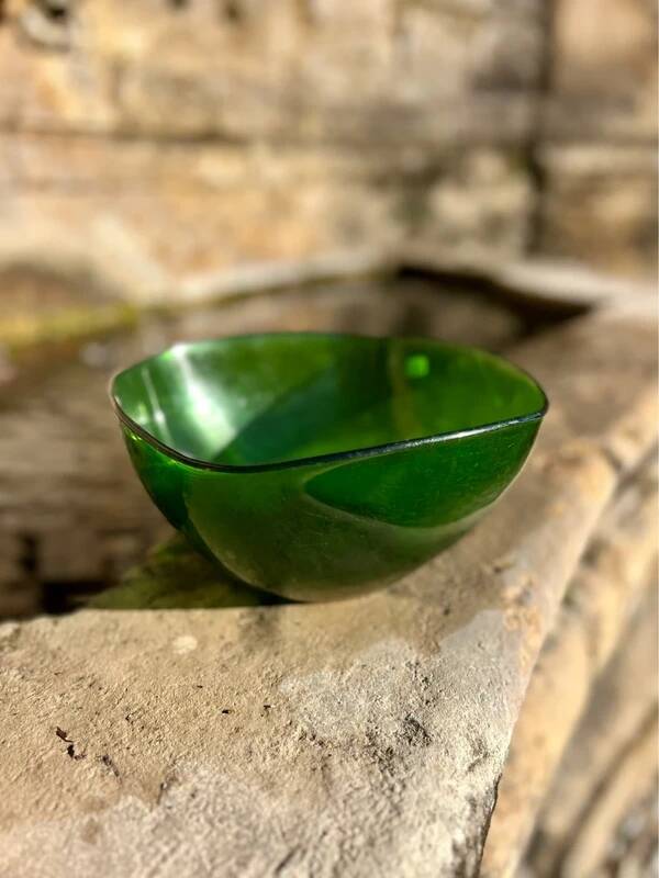 Vintage Duralex green salad bowl