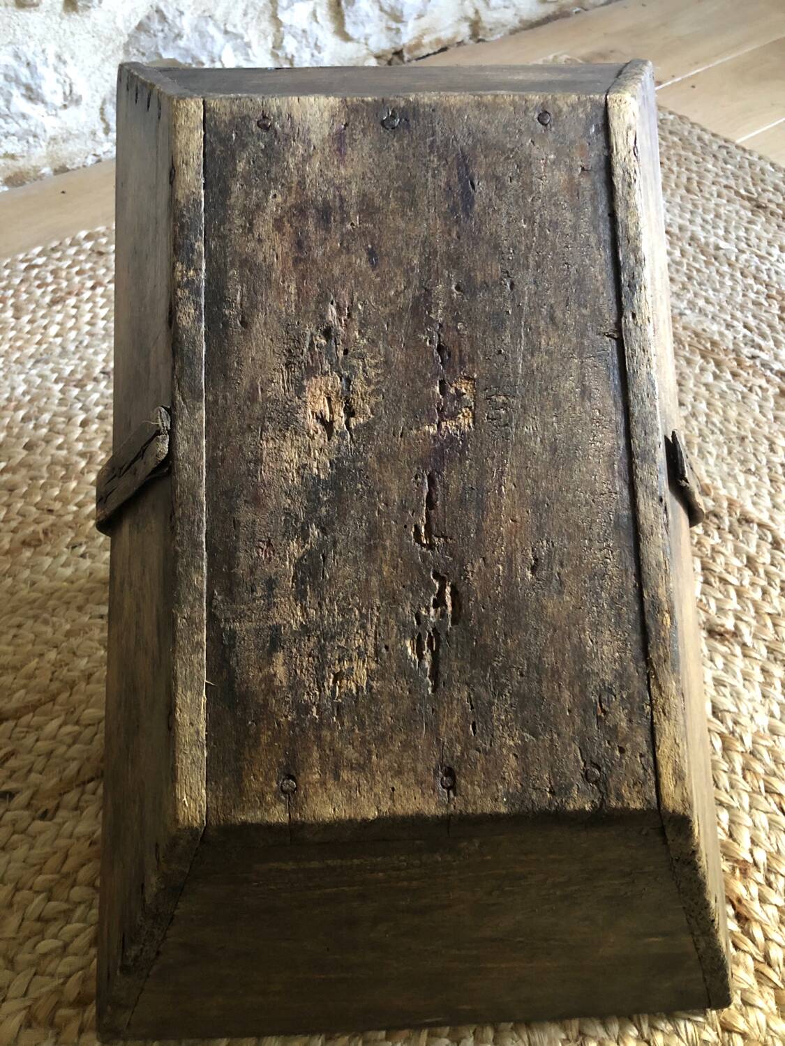 Renovated wooden grape harvest basket