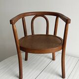 vintage curved wooden children's chair