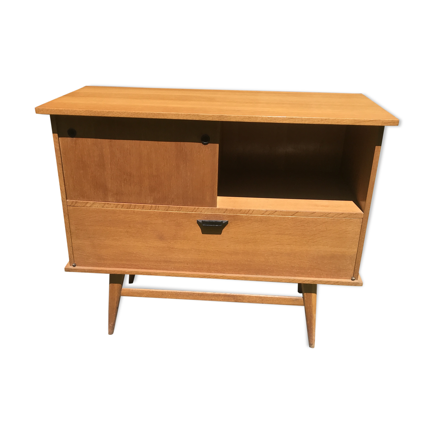 Small sideboard vintage HiFi 1950 feet compass