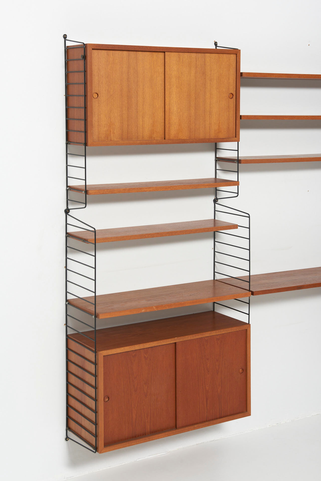 Original String Wall System in Teak by Nisse Strinning, Sweden - 1950's