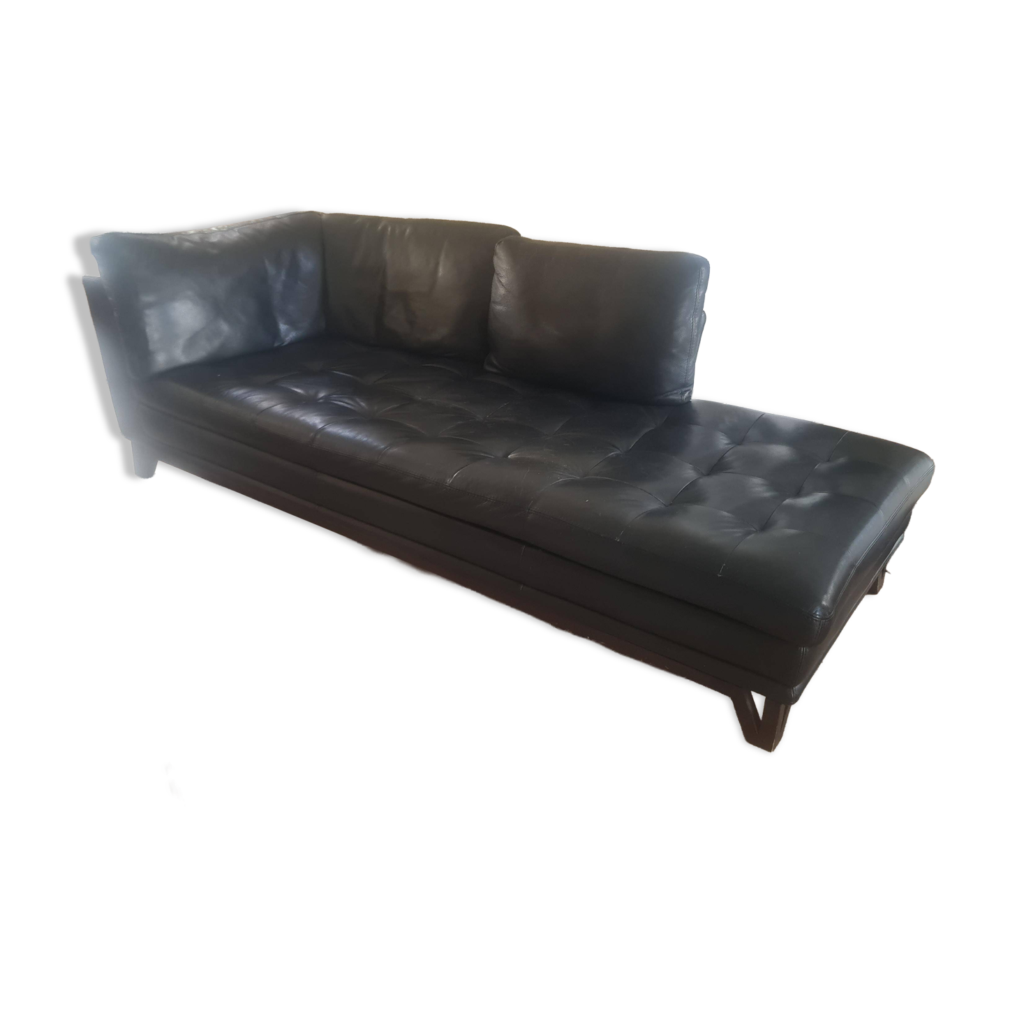 Canapé Roche Bobois cuir noir 3 places 210 cms