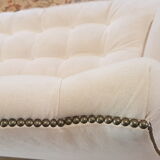 White upholstered sofa Napoleon III style