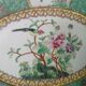 Oval dish in fine porcelain with Asian decoration from China, Macau.
