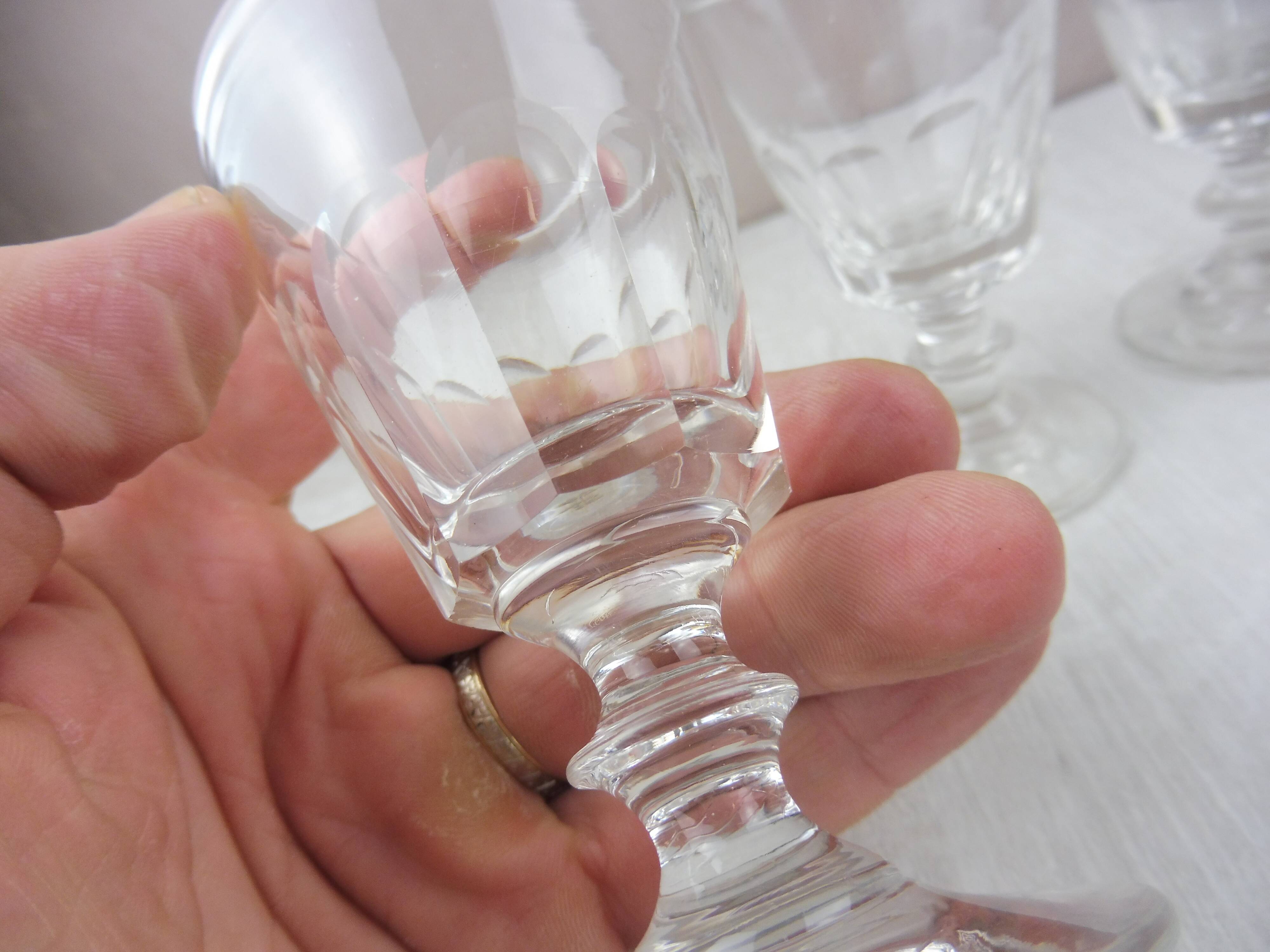 Lot of 5 liquor glasses Caton model, Saint Louis