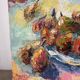 Still life with pears, oil on canvas signed