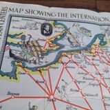 Beautiful poster map of Switzerland 1937