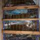 Art deco stained glass window