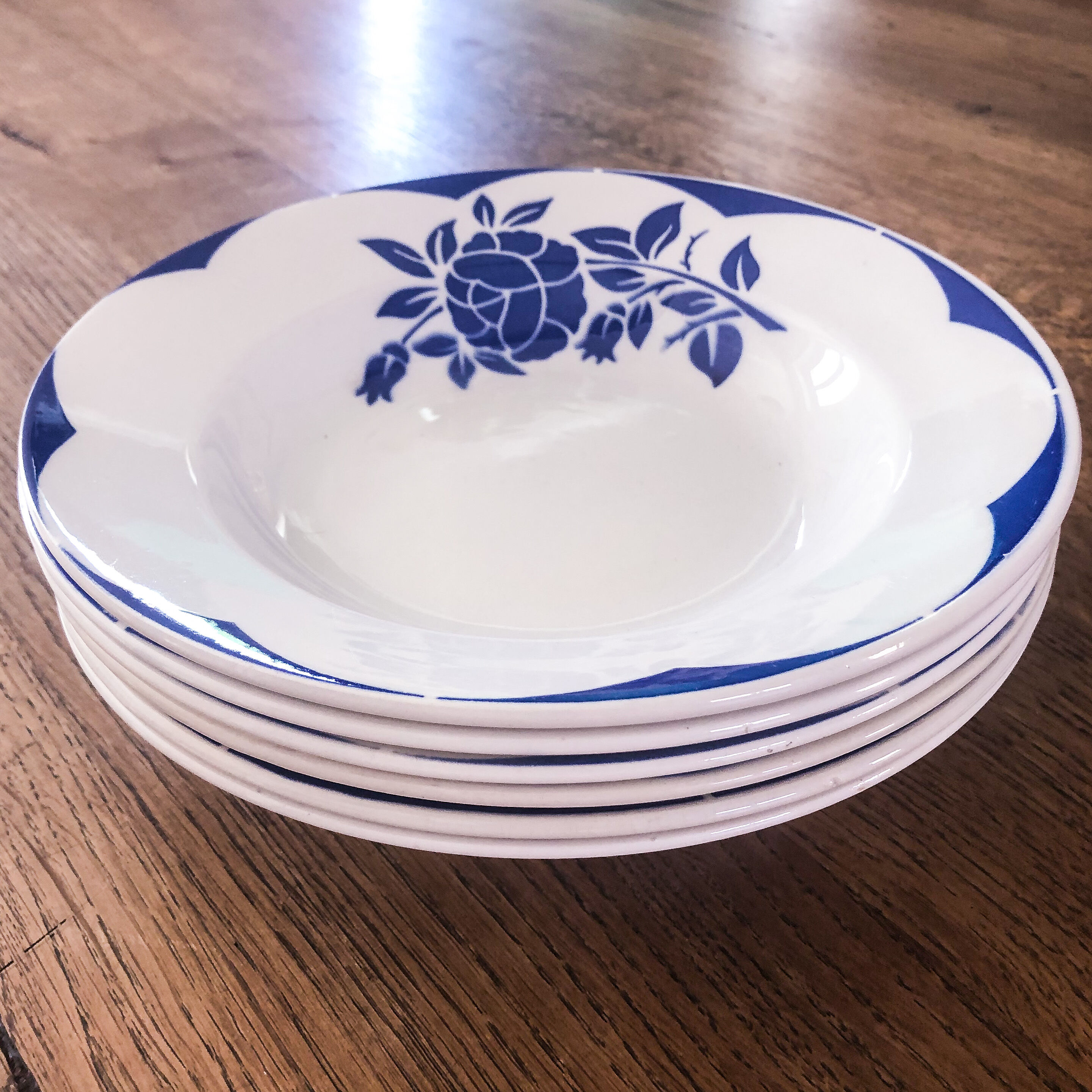 Set of 6 plates digs Digoin Sarreguemines