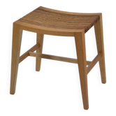 Tabouret minimaliste artisanal vintage en bois