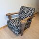Art Deco Limed Oak Club Chair from De Coene, Belgium, 1930s