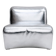 Space Age Moscheni Fiberglass And Silver Vinyl Fabric Italian 1970s Lounge Chair