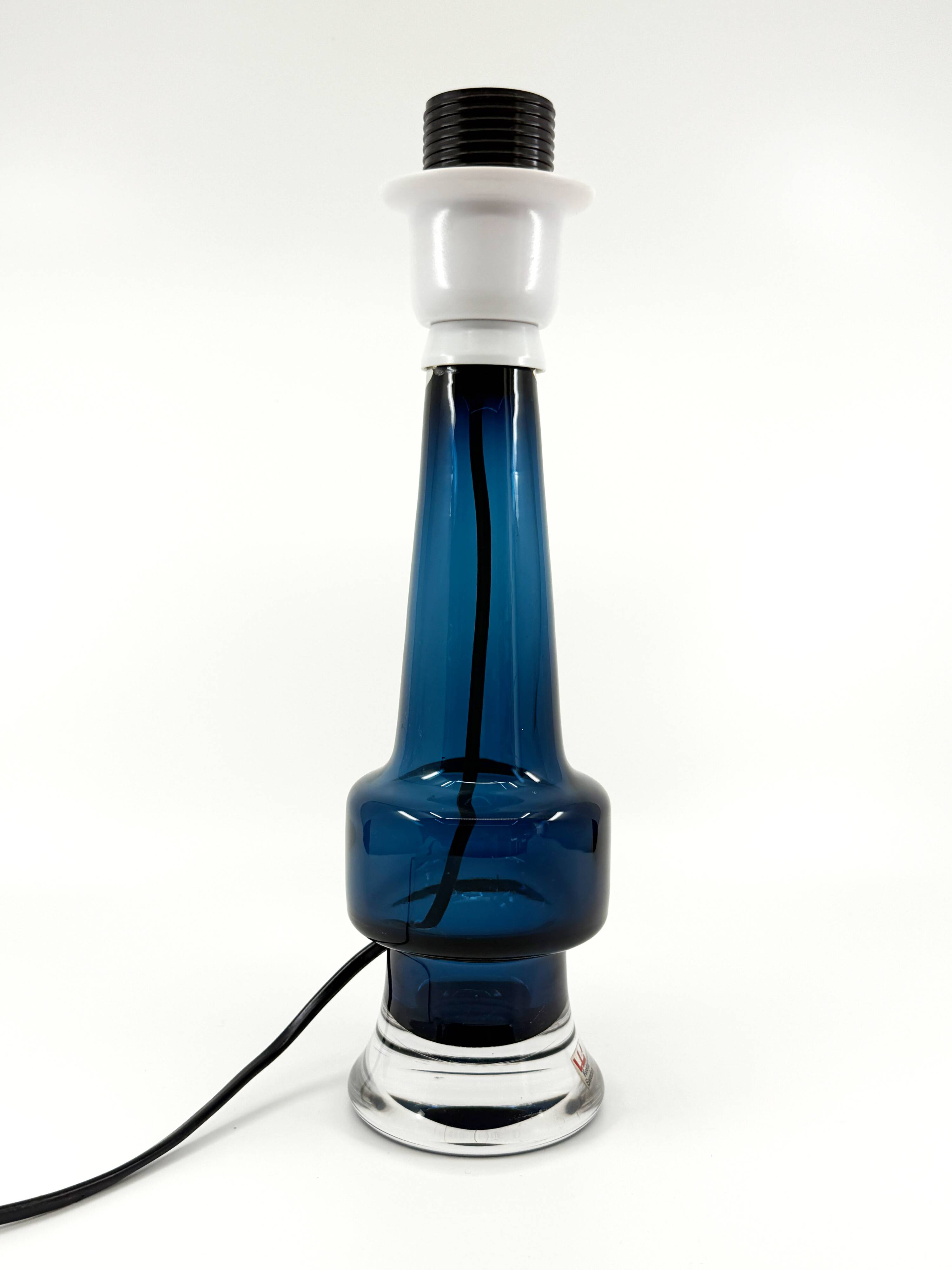 Crystal lamp • Kosta Boda • Sweden • 1960s and custom lampshade