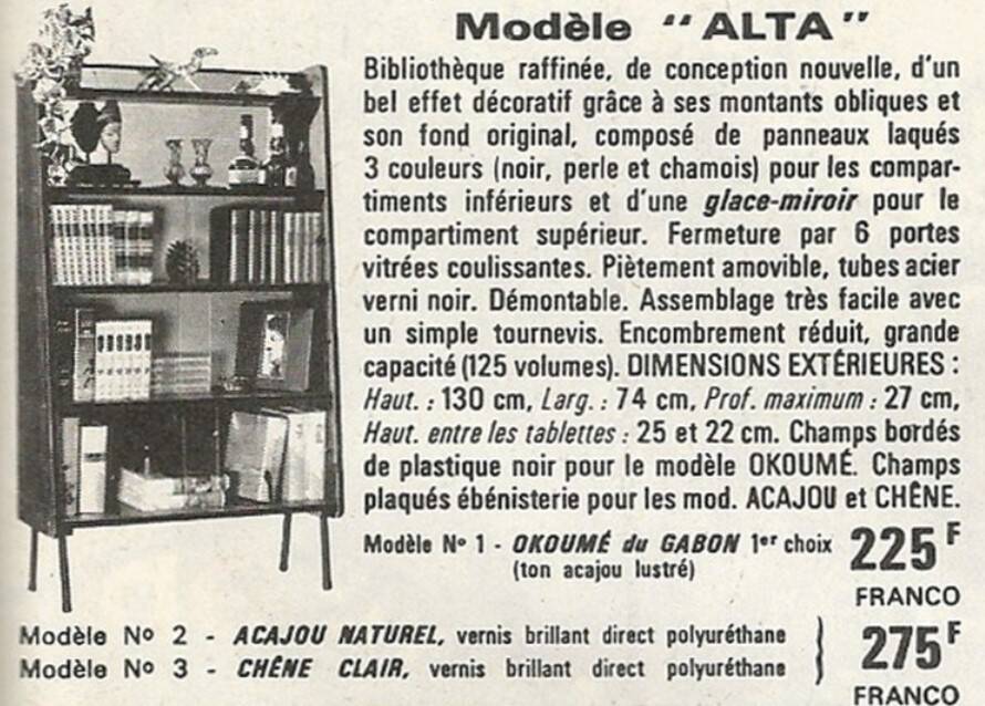 Bibliothèque vintage "Alta" de Fonteneau dlg Pierre Guariche