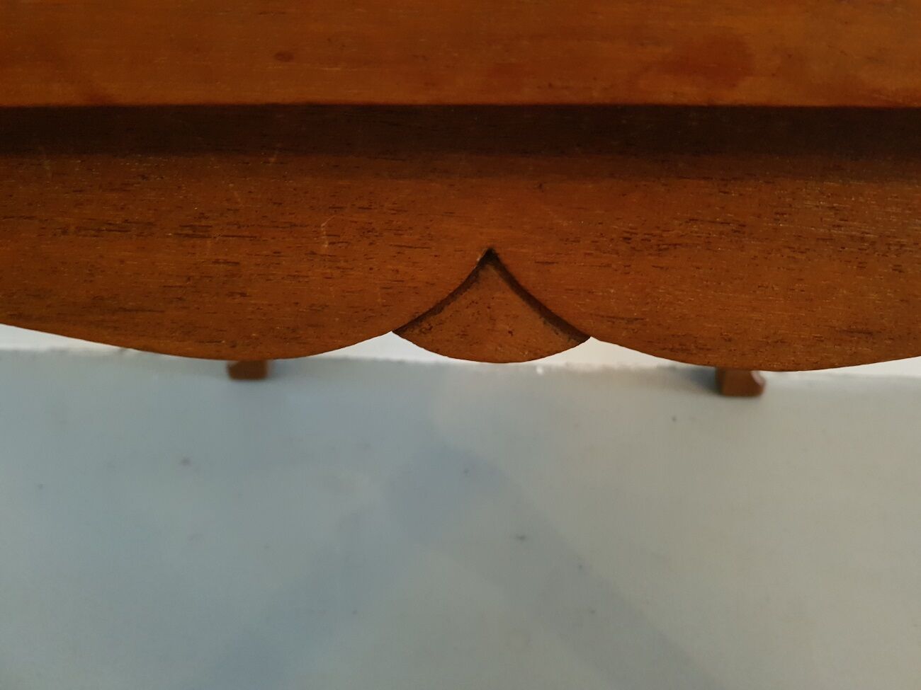 20th century colonial style teak wood coffee table with webbing