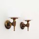 Pair of 1950’s solid brass ‘torch holding hand’ wall sconces by maison arlus