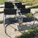 Italian bauhaus chrome dining chairs, 1970s, set of 6