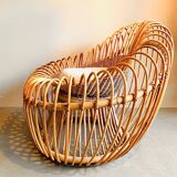 Bamboo and wicker armchair by Janine Abraham & Jan Dirk Rol 1958